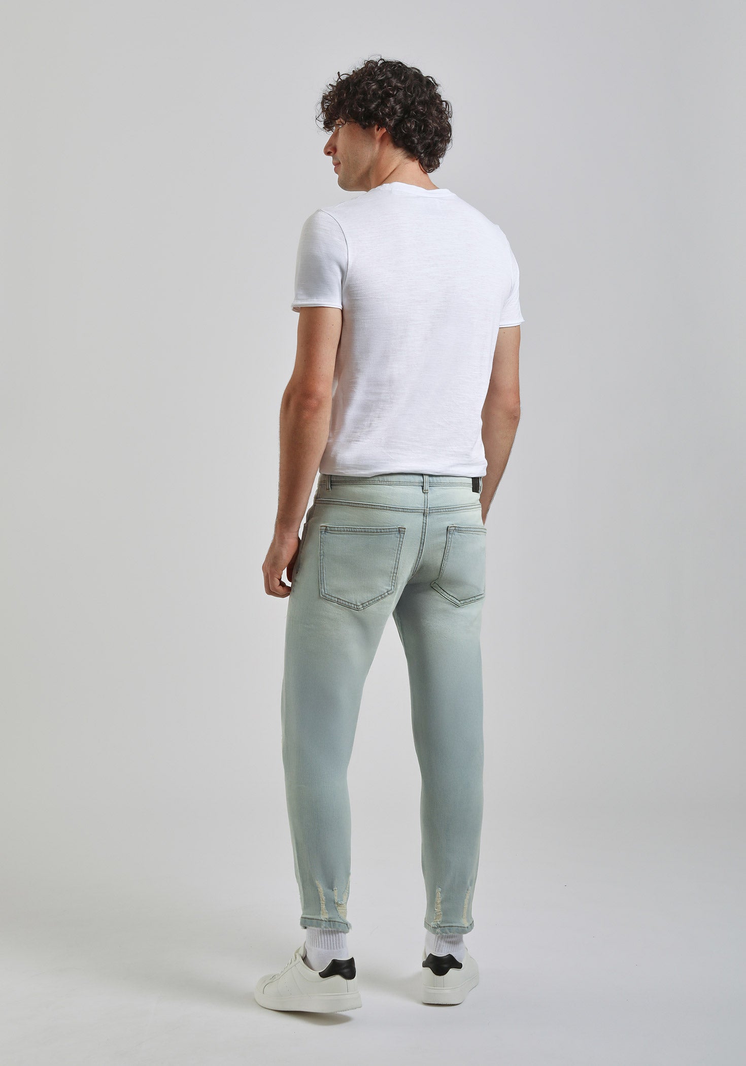 Jeans skinny fit con strappi|Colore:Jeans