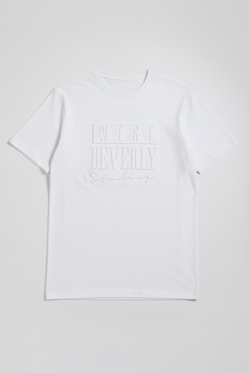 T-shirt con stampa a rilievo |Colore:Bianco