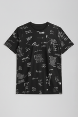 T-shirt fantasia 100% cotone|Colore:Nero