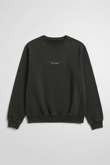 Felpa girocollo con stampa|Colore:Nero