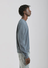 Felpa girocollo con stampa|Colore:Ciano