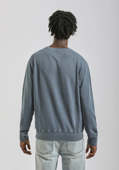 Felpa girocollo con stampa|Colore:Ciano