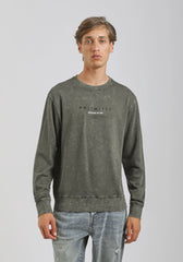 Felpa girocollo con stampa|Colore:Verde