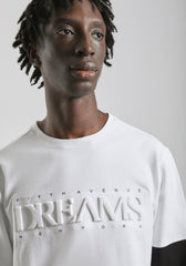 Felpa girocollo con stampa a rilievo|Colore:Bianco