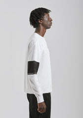 Felpa girocollo con stampa a rilievo|Colore:Bianco