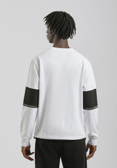 Felpa girocollo con stampa a rilievo|Colore:Bianco