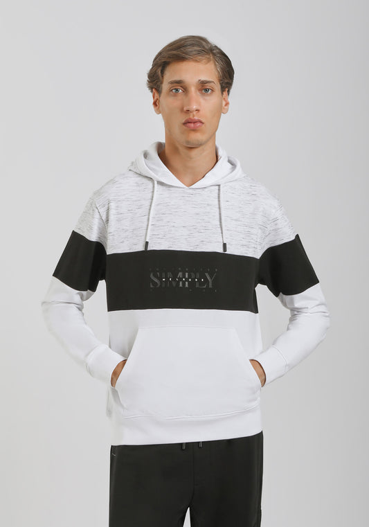 Felpa con cappuccio colorblock|Colore:Bianco tw