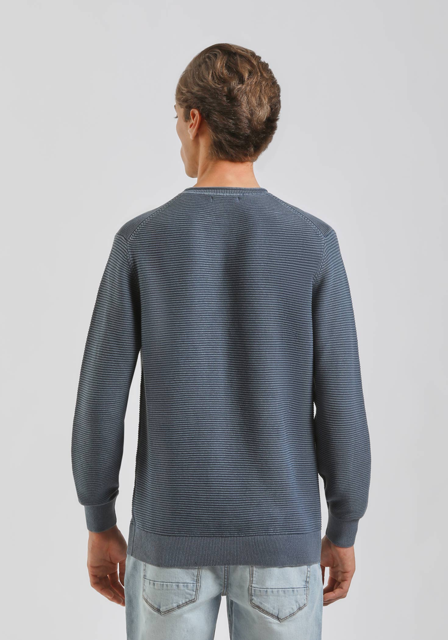 Maglia girocollo 100% cotone|Colore:Denim