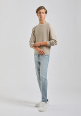 Maglia girocollo 100% cotone|Colore:Sabbia