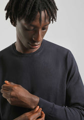 Maglia girocollo tinta unita|Colore:Blue