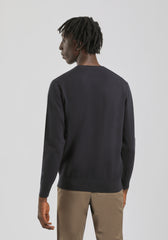 Maglia girocollo tinta unita|Colore:Blue