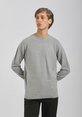 Maglia girocollo in cotone|Colore:Grigio melange