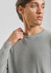 Maglia girocollo in cotone|Colore:Grigio melange