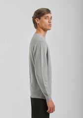 Maglia girocollo in cotone|Colore:Grigio melange