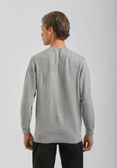 Maglia girocollo in cotone|Colore:Grigio melange