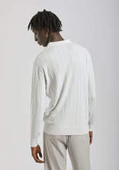 Polo manica lunga con bottoni|Colore:Ecrù