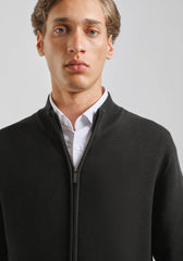 Cardigan con zip|Colore:Nero