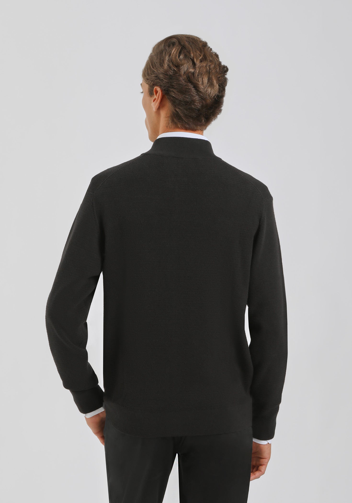 Cardigan con zip|Colore:Nero