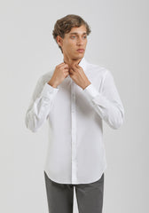 Camicia manica lunga in cotone|Colore:Bianco
