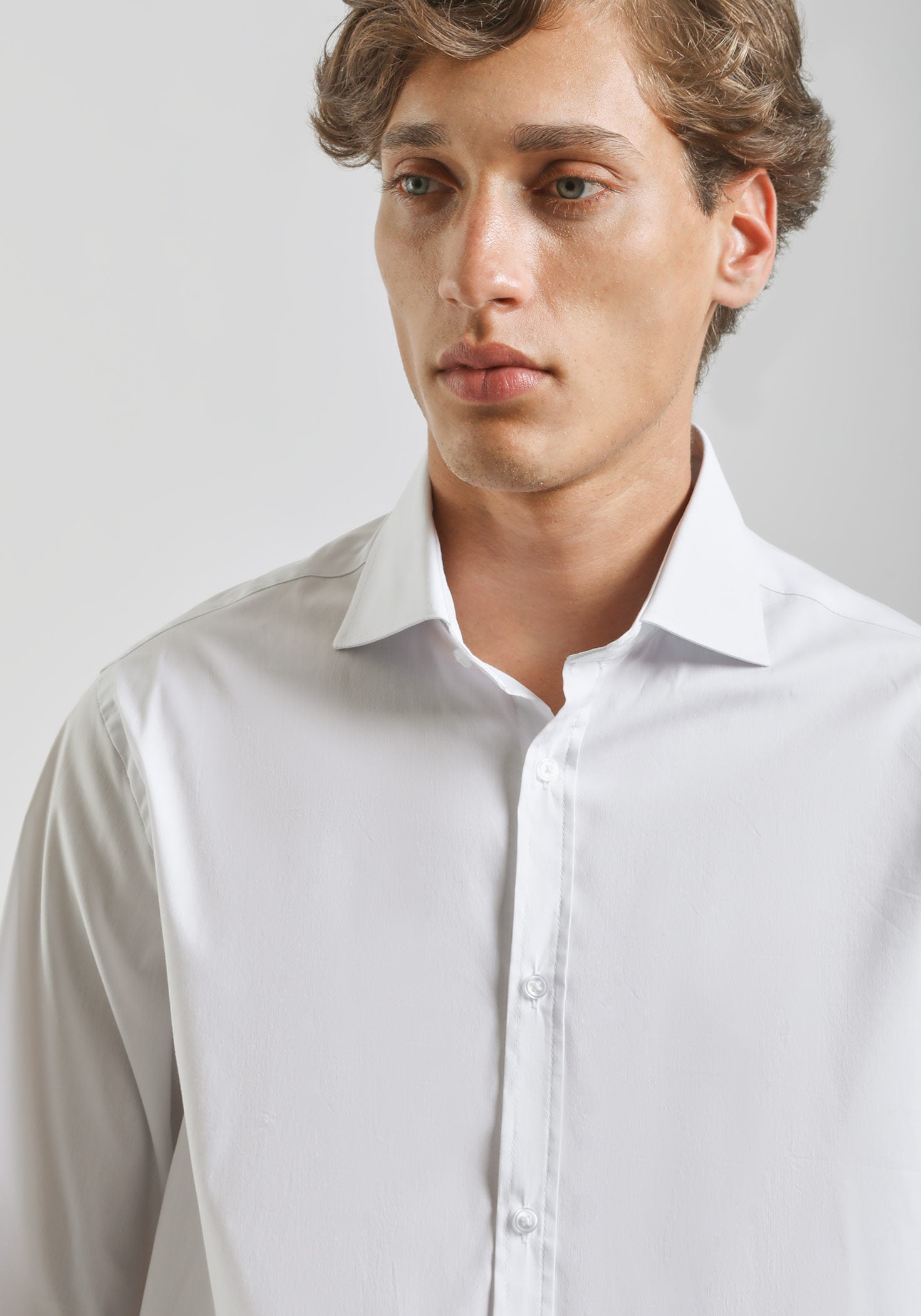 Camicia manica lunga in cotone|Colore:Bianco