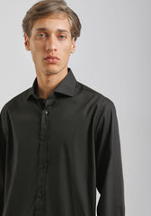 Camicia manica lunga in cotone|Colore:Nero