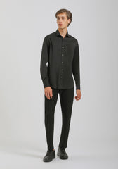 Camicia manica lunga in cotone|Colore:Nero