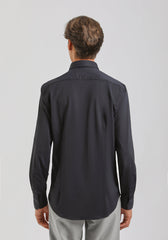 Camicia manica lunga tinta unita|Colore:Blue