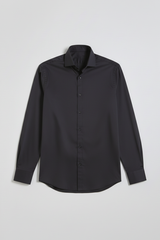 Camicia manica lunga tinta unita|Colore:Blue