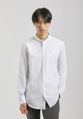 Camicia collo coreano|Colore:Bianco