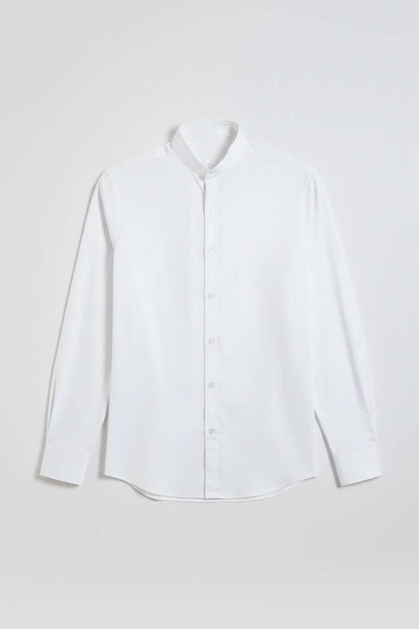 Camicia collo coreano|Colore:Bianco