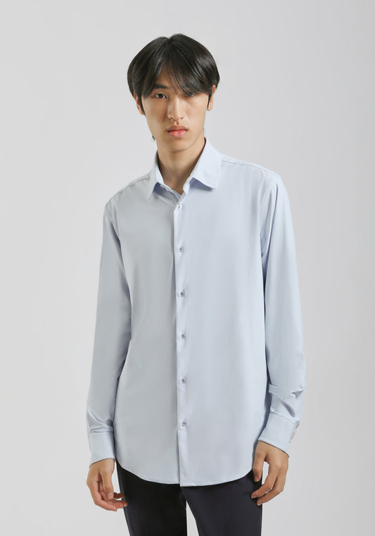 Camicia tinta unita|Colore:Cielo