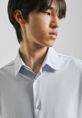 Camicia tinta unita|Colore:Cielo