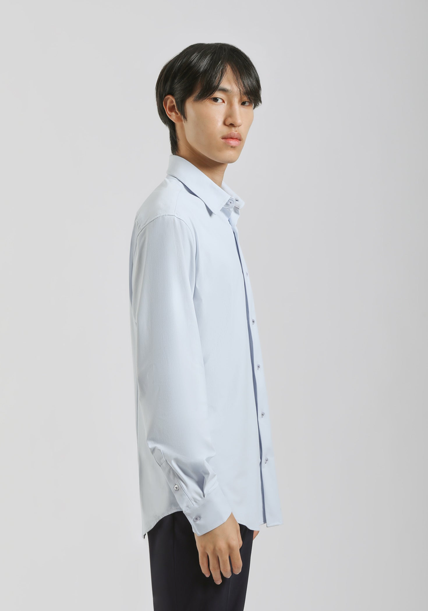 Camicia tinta unita|Colore:Cielo