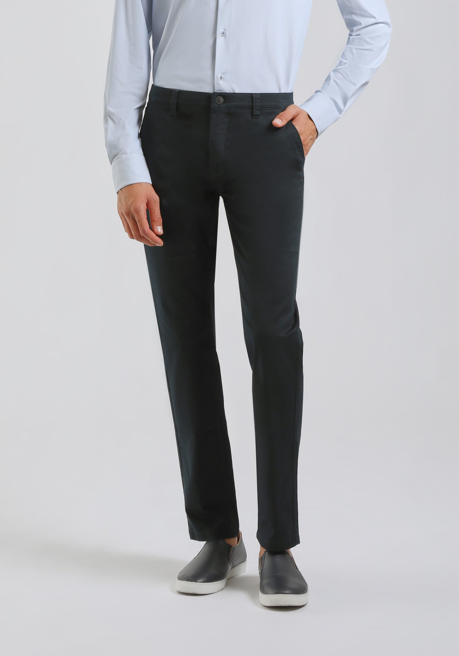 Pantaloni chino in cotone|Colore:Blue