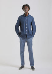 Pantaloni chino in cotone|Colore:Ciano