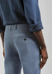 Pantaloni chino in cotone|Colore:Ciano