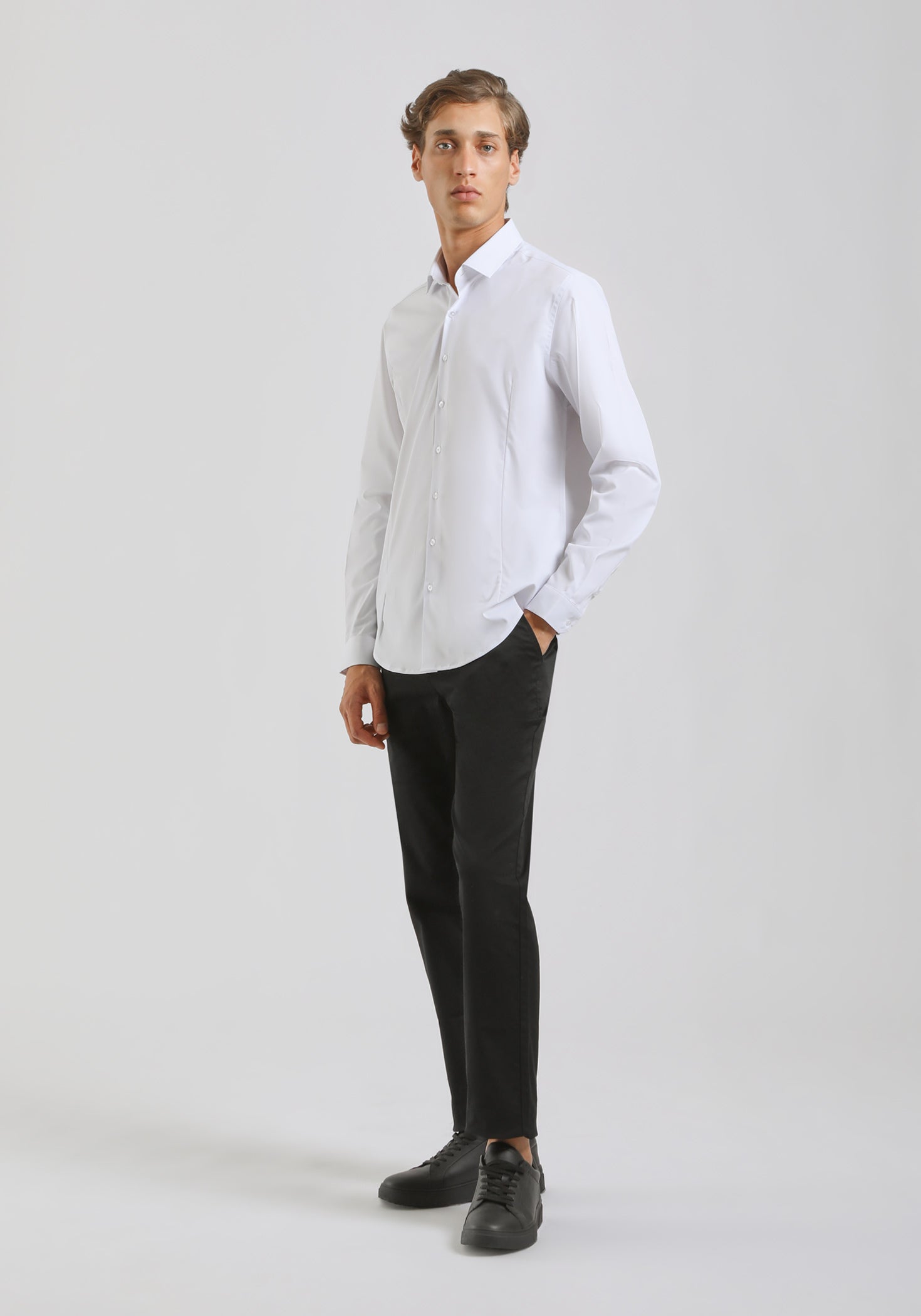 Pantaloni chino in cotone|Colore:Nero