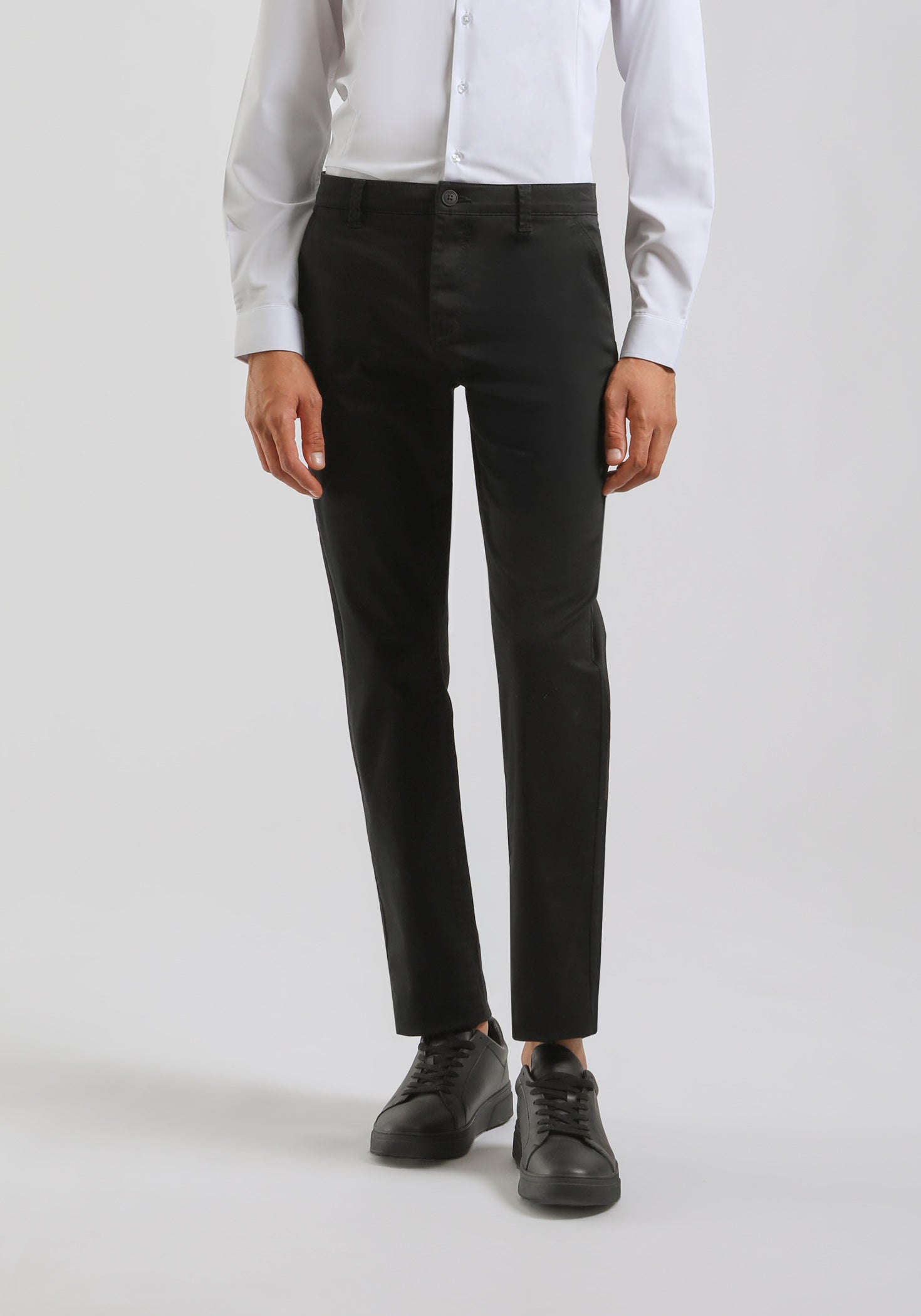 Pantaloni chino in cotone|Colore:Nero