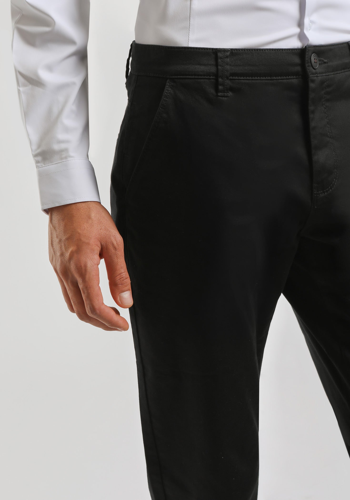 Pantaloni chino in cotone|Colore:Nero