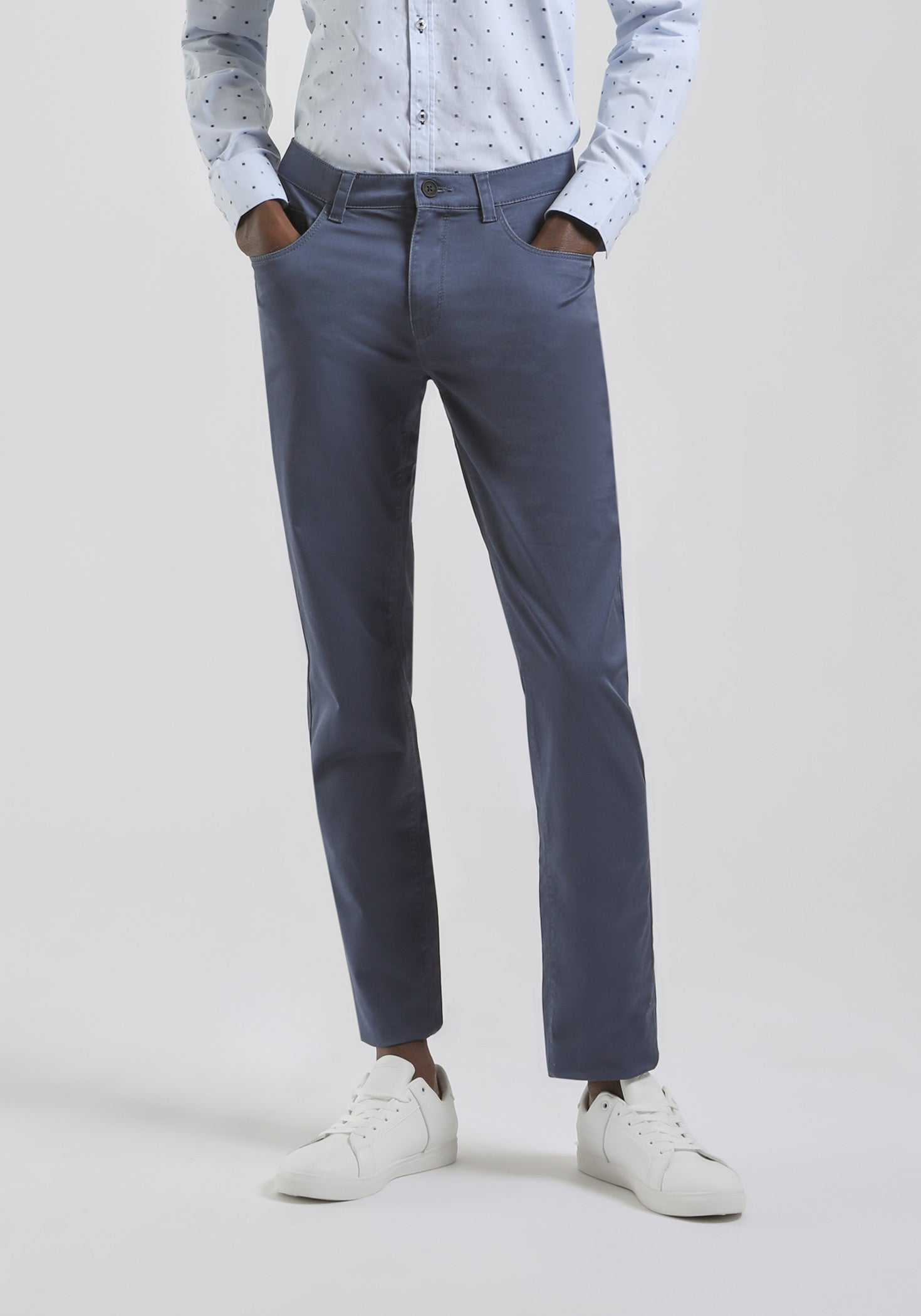 Pantaloni cinque tasche in cotone|Colore:Avion