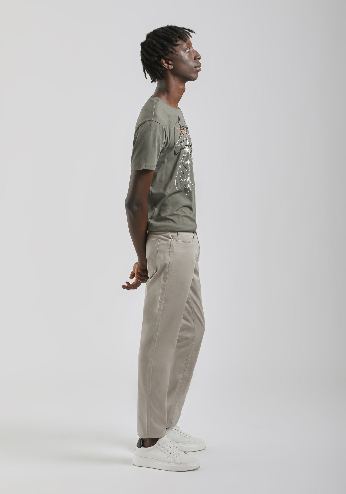 Pantaloni cinque tasche in cotone|Colore:Beige