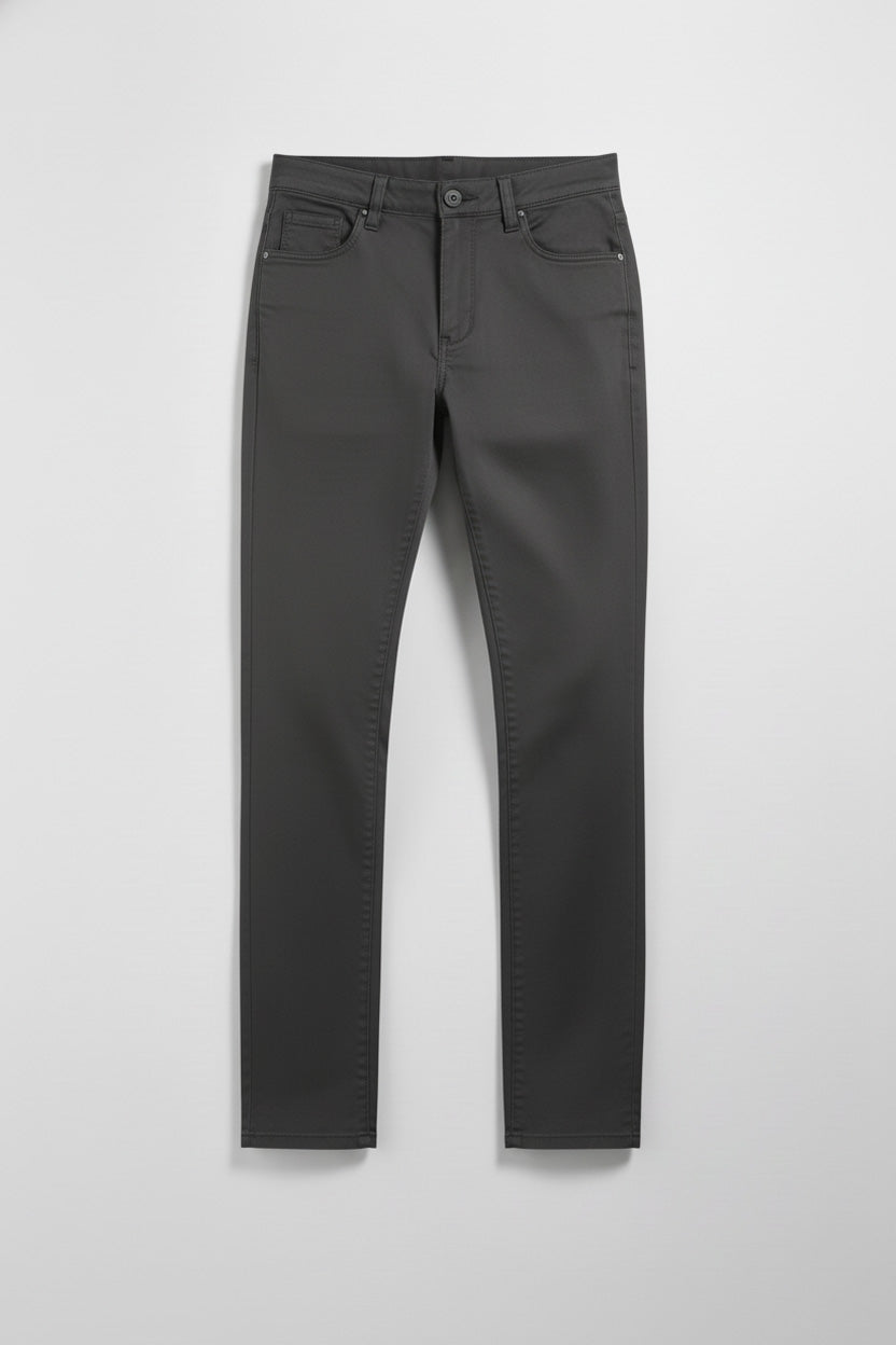 Pantaloni cinque tasche in cotone|Colore:Grigio scuro