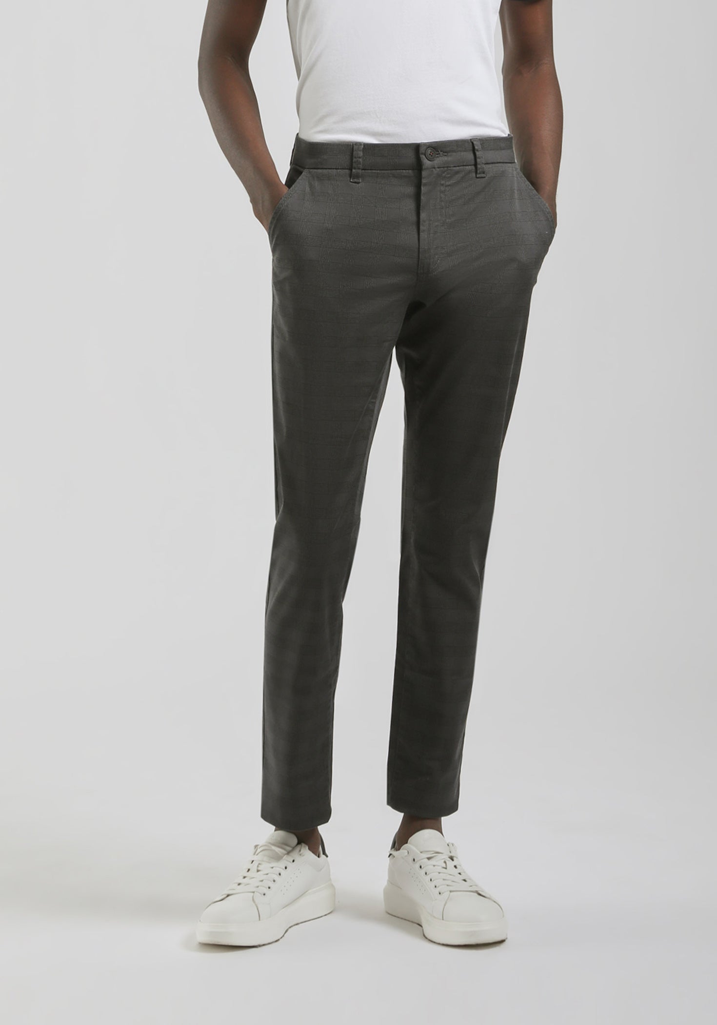 Pantaloni di cotone fantasia|Colore:Grigio scuro