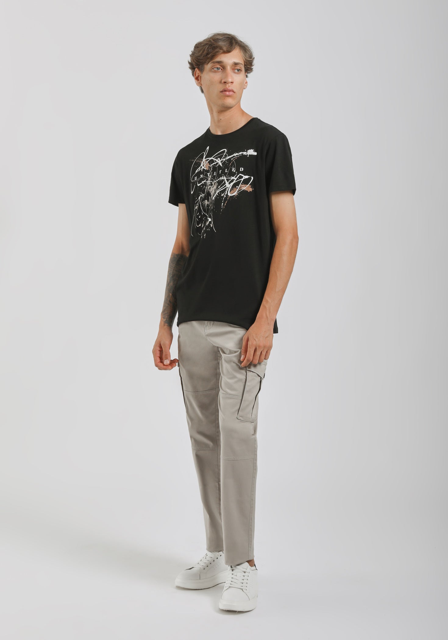 Pantaloni cargo in cotone|Colore:Beige