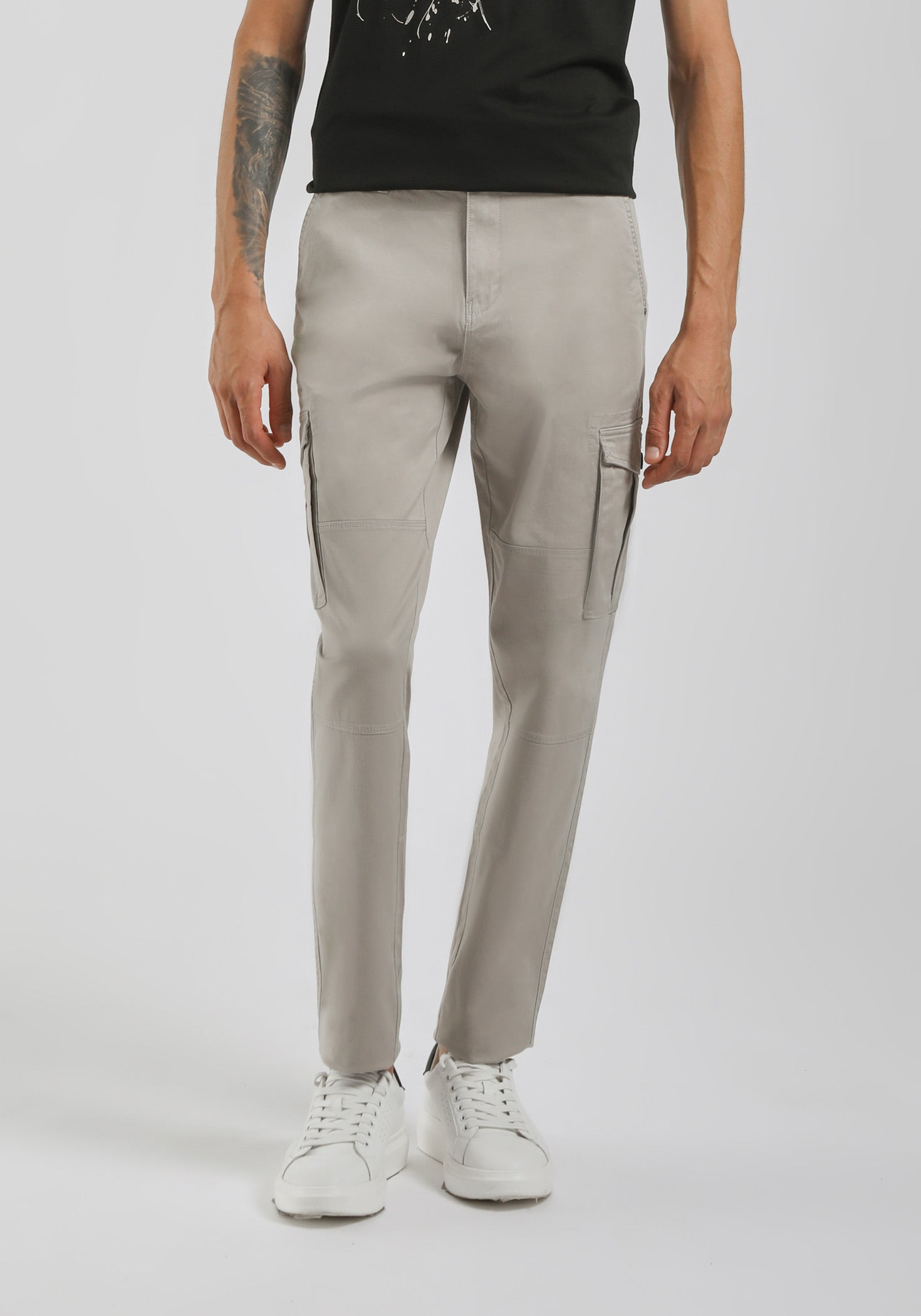 Pantaloni cargo in cotone|Colore:Beige