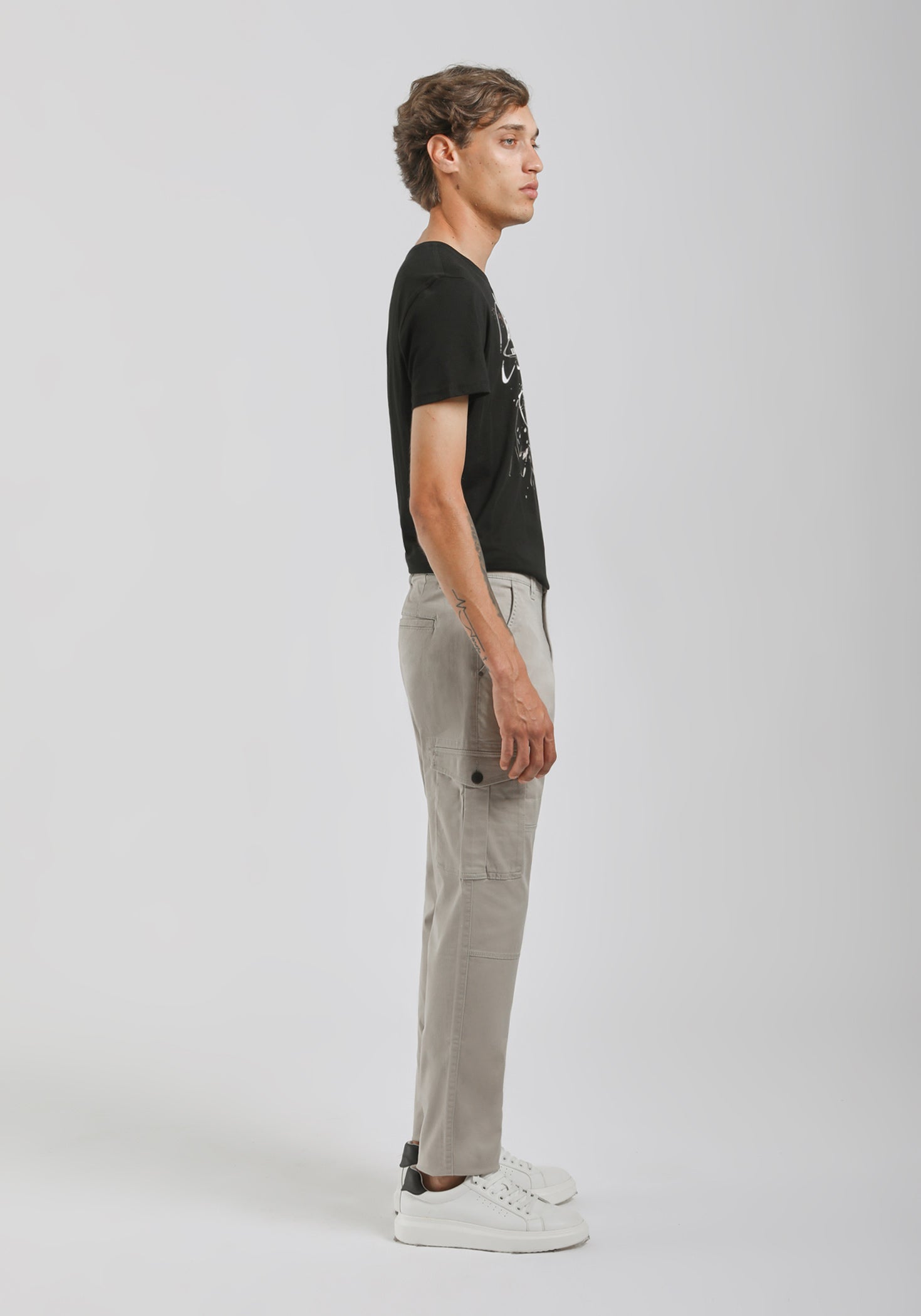 Pantaloni cargo in cotone|Colore:Beige