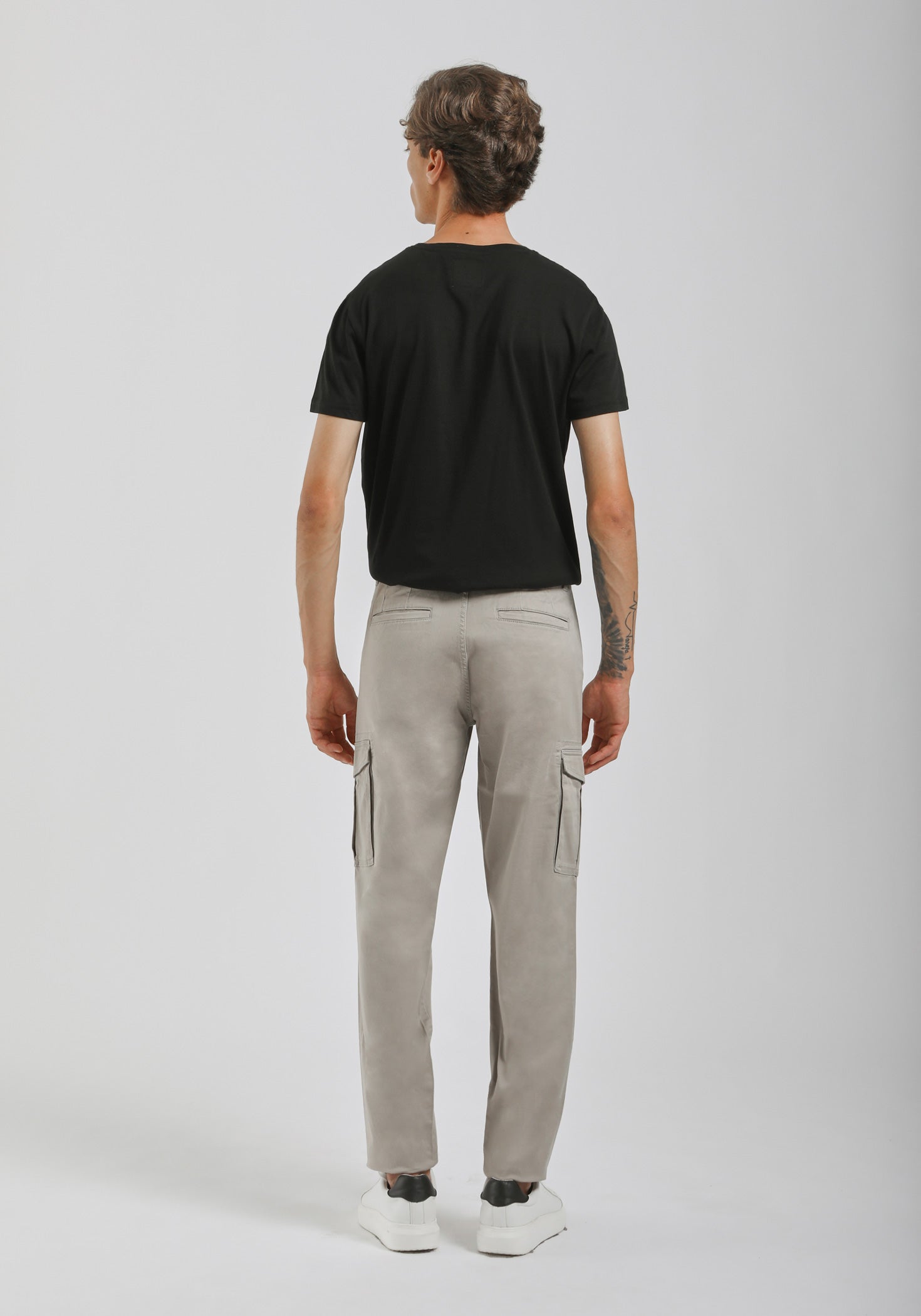 Pantaloni cargo in cotone|Colore:Beige