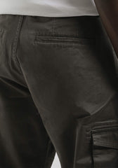 Pantaloni cargo in cotone|Colore:Verde scuro