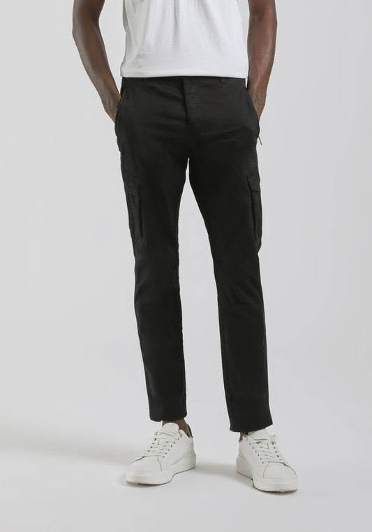 Pantaloni cargo in cotone|Colore:Nero