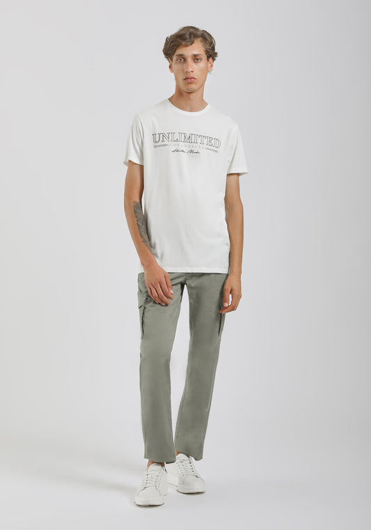 Pantaloni cargo in cotone|Colore:Salvia